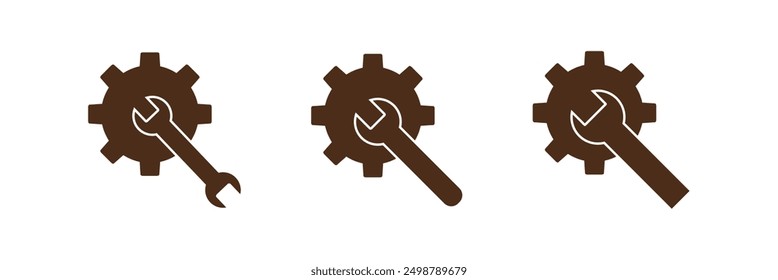 Gear icon template color editable. Gear symbol vector sign isolated on white background. Setting icon. Gear icon.