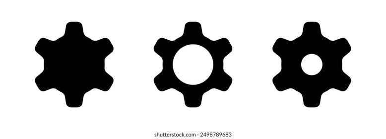 Gear icon template color editable. Gear symbol vector sign isolated on white background. Setting icon. Gear icon.