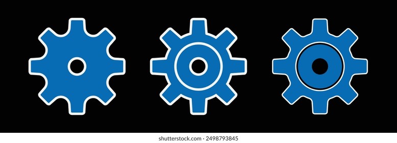 Gear icon template color editable. Gear symbol vector sign. setting icon. Eps 10.