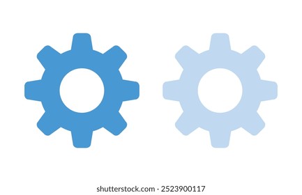 Gear icon template color editable. Gear symbol vector sign isolated on white background.
