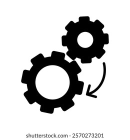 Gear icon template color editable. Gear symbol vector sign isolated on white background.