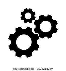  Gear icon template color editable. Gear symbol vector sign isolated on white background.