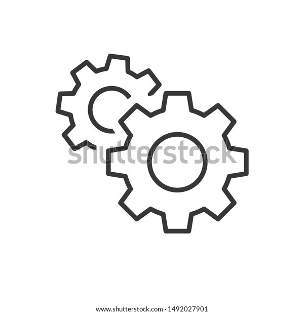 Gear Icon Template Color Editable Gear Stock Vector Royalty Free