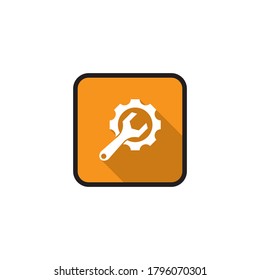 Diseño plano de la plantilla de iconos de los engranajes