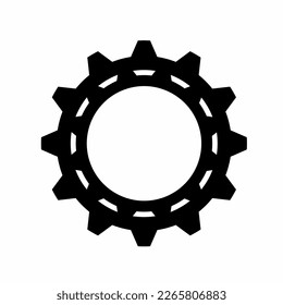 Ilustración de la plantilla de icono de engranajes aislada en fondo blanco. Diseño de negocios. Vector de material.