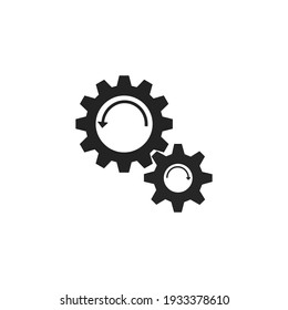 Gear icon template. Gear symbol vector sign isolated on white background. vector illustration.