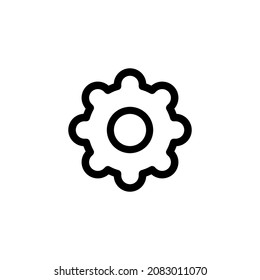 Gear icon template. Gear symbol vector sign isolated on a white background.