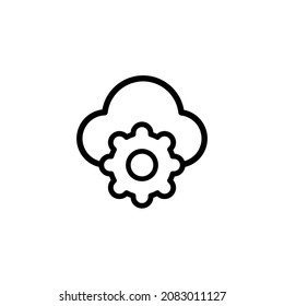 Gear icon template. Gear symbol vector sign isolated on a white background.