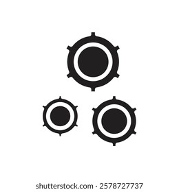 Gear icon Thin line art collection