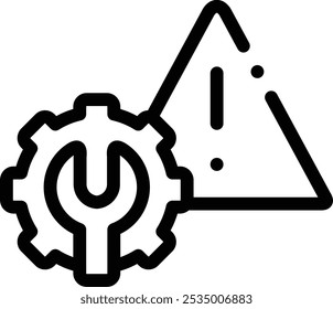 gear icon. Thin Linear Style Design Isolated On White Background