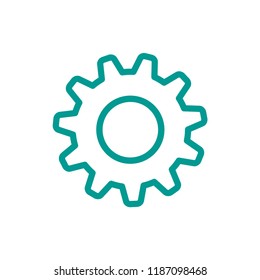 gear icon in trendy flat design  
