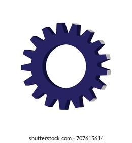 gear icon in trendy flat design, setting illustration 