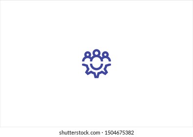 Gear icon in trendy flat style isolated on white background vector illustration