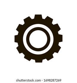 Gear icon in trendy flat style isolated. Eps 10.