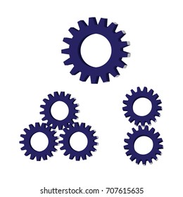 gear icon in trendy flat style, setting illustration