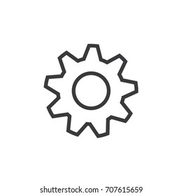 gear icon in trendy flat style, setting illustration 