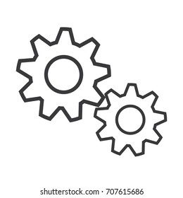 gear icon in trendy flat style, setting illustration 