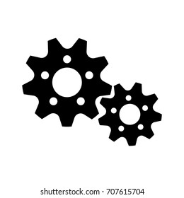 gear icon in trendy flat style, setting illustration