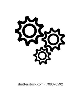 gear icon in trendy flat style 