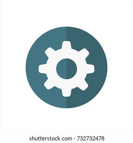 Gear icon in trendy flat style isolated on white background. Gear icon symbol for your web site design,Gear logo, app, UI. Vector illustration, Gear icon eps10. 