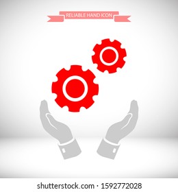 Gear icon. two gears. Vector graphics display work style. dual gear vector graphics. for your website 10 eps