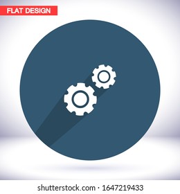 Gear icon. two gears. Vector graphics display work style. dual gear vector graphics. for your website 10 eps