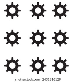 gear icon vector, best vector icon flat design isolated on white background.