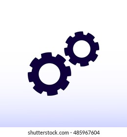 gear icon, vector best flat icon, EPS