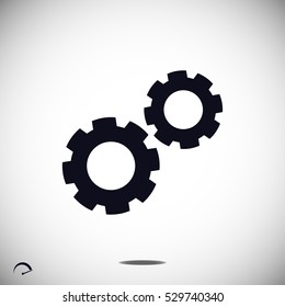 gear icon, vector best flat icon, EPS
