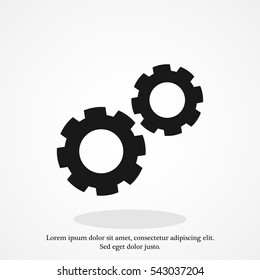 gear icon, vector best flat icon, EPS