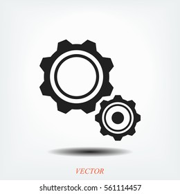 gear icon, vector best flat icon EPS 10