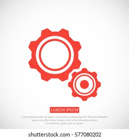 gear icon, vector best flat icon EPS 10