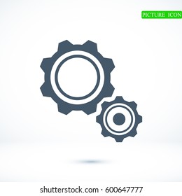 gear icon, vector best flat icon EPS 10