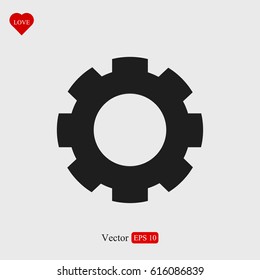 gear icon,  vector best flat icon, EPS