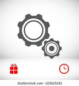 gear icon, vector best flat icon EPS 10