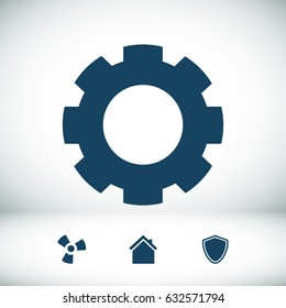 gear icon,  vector best flat icon, EPS