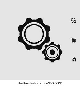 gear icon, vector best flat icon EPS 10