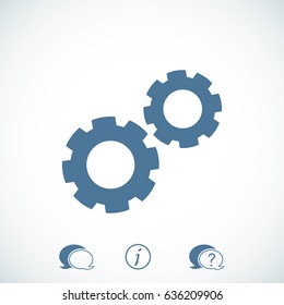 gear icon, vector best flat icon, EPS
