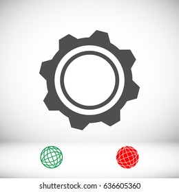 gear icon, vector best flat icon EPS 10