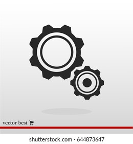 gear icon, vector best flat icon EPS 10