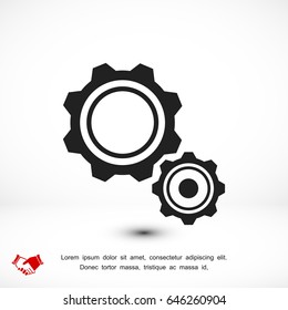 gear icon, vector best flat icon EPS 10
