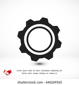 gear icon, vector best flat icon EPS 10