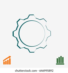 gear icon vector, best flat icon EPS