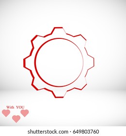 gear icon vector, best flat icon EPS