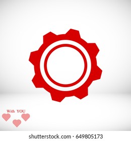 gear icon, vector best flat icon EPS 10