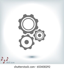 Gear icon, vector best flat icon EPS 10
