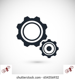 gear icon, vector best flat icon EPS 10