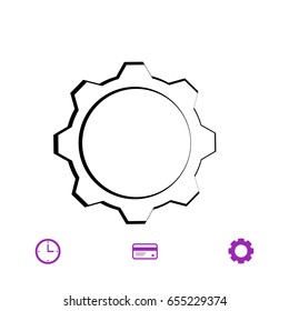 gear icon vector, best flat icon EPS