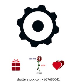 gear icon, vector best flat icon EPS 10