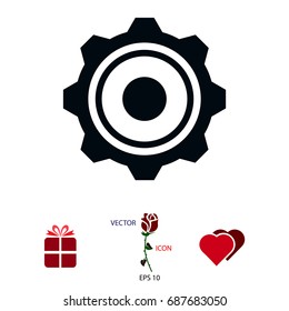 gear icon, vector best flat icon EPS 10